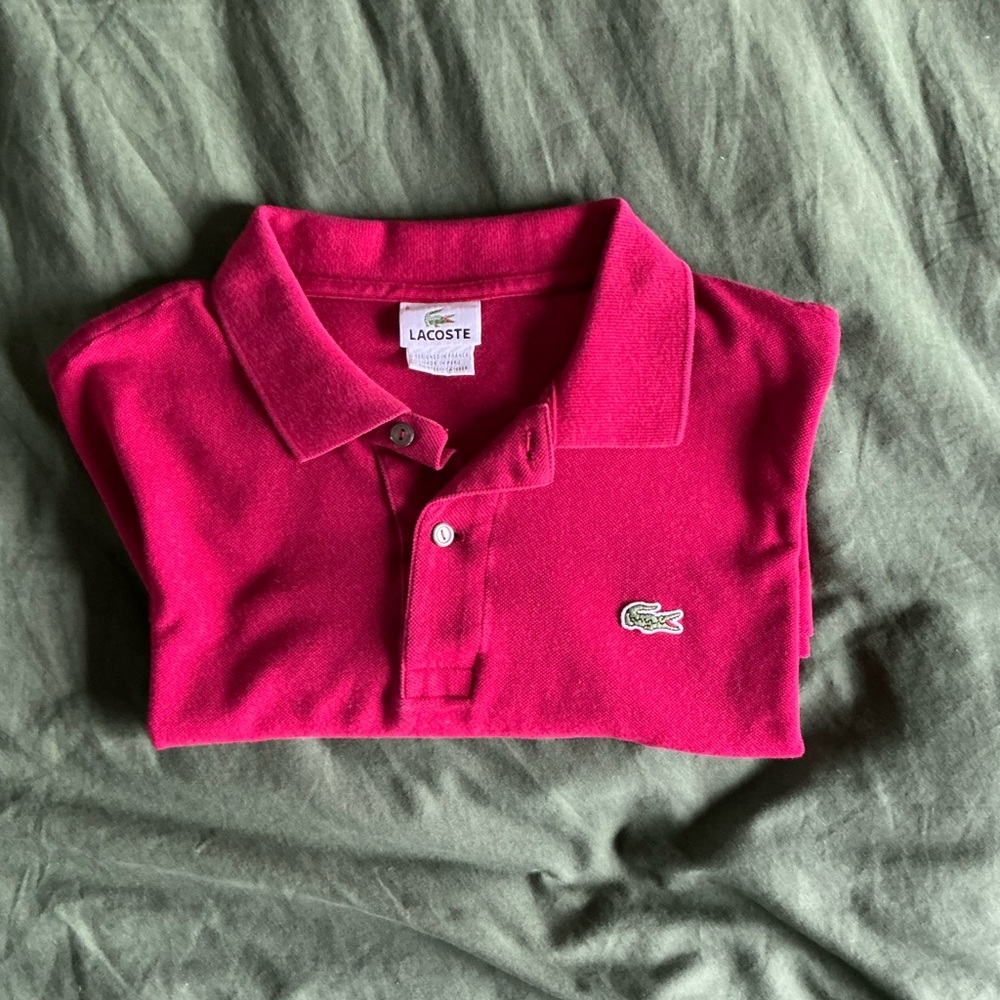 Lacoste Men's Polo Shirt in Vibrant Pink